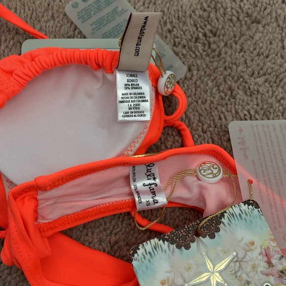 Luli Fama Cosita Buena Wavey Triangle Top And Sassy Cheeks Bottom Size XS - Picture 8 of 11